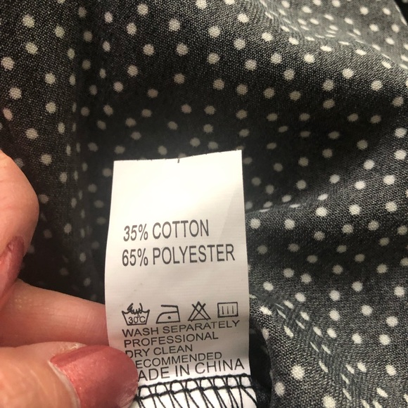 Polka Dot Wrap Top with Bell Sleeves, NWOT - Picture 4 of 5